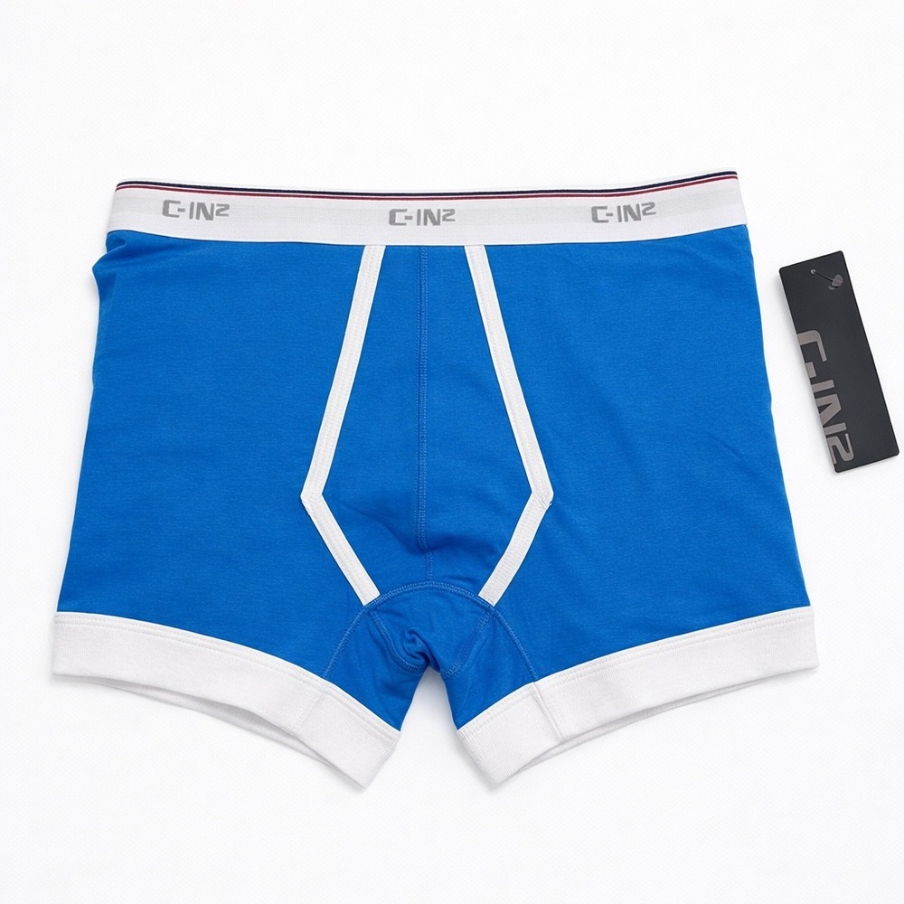 C-IN2 Throwback Boxer Briefs Blue White Mens Size Small (28-30) Contour Pouch - Picture 5 of 10